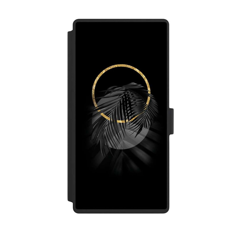 Galaxy S23 Ultra NIVOflip tropische Blätter schwarz