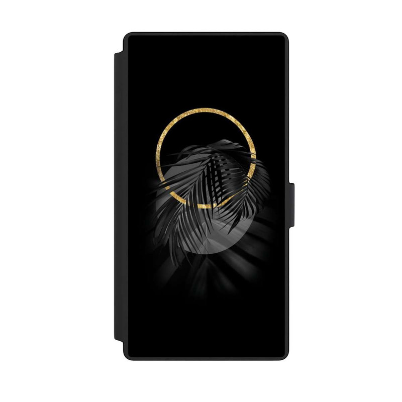 Galaxy S23 Ultra NIVOflip tropische Blätter schwarz