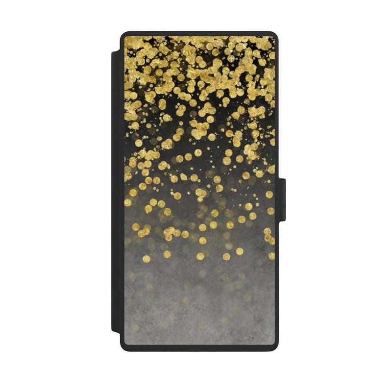 Galaxy S23 Ultra NIVOflip Pluie glamoureuse dorée