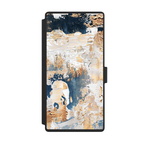 Samsung Galaxy S23 Ultra NIVOflip Abstraktion Blau und Gold