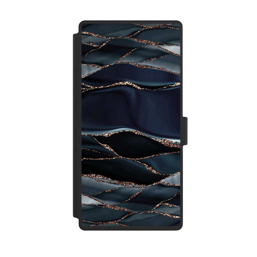 Samsung Galaxy S23 Ultra NIVOflip Dark Grey Stripes Golden LooK