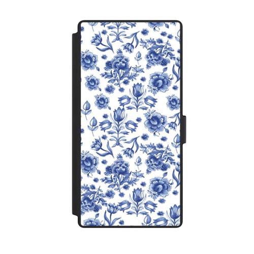 Samsung Galaxy S23 Ultra NIVOflip Blaues Blumenmuster