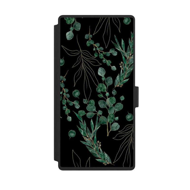 Galaxy S23 Ultra NIVOflip Feuilles d'Eucalyptus Fond Noir