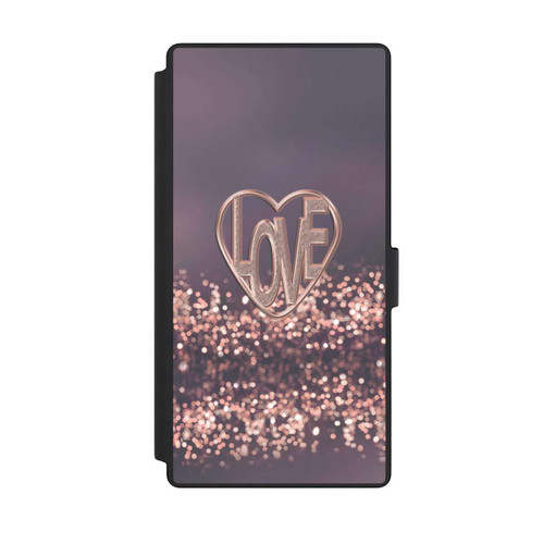 Samsung Galaxy S23 Ultra NIVOflip LOVE Glitzerrosa