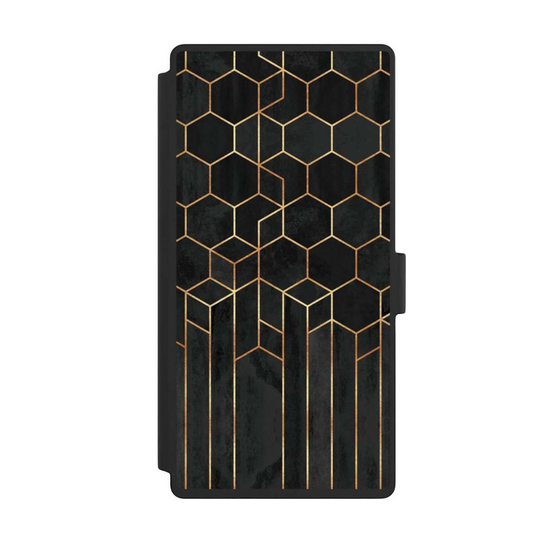 Galaxy S23 Ultra NIVOflip Hexagones noirs