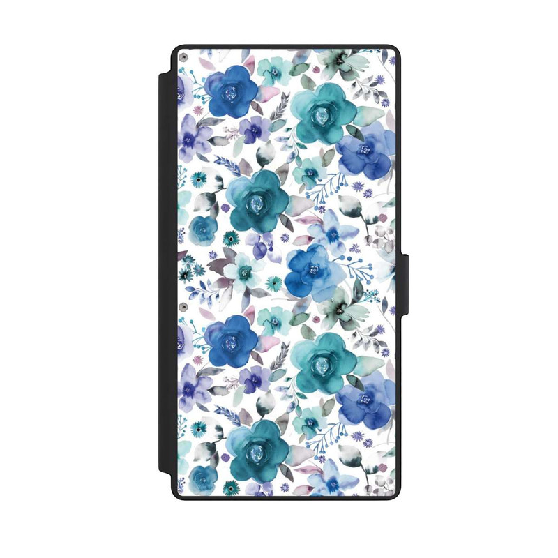 Galaxy S23 Ultra NIVOflip Winterblumensträuße Blau