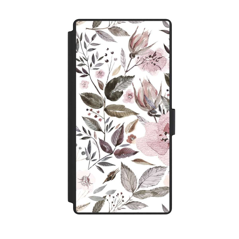 Galaxy S23 Ultra NIVOflip Aquarelle Fleurs Roses Brunes