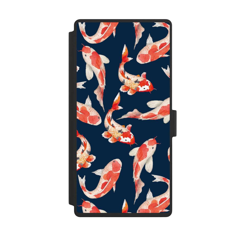 Galaxy S23 Ultra NIVOflip Poisson corail sur fond bleu
