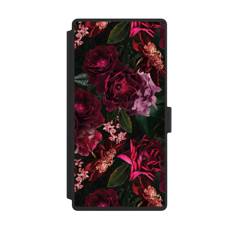 Galaxy S23 Ultra NIVOflip Dunkelrote und rosa Blüten