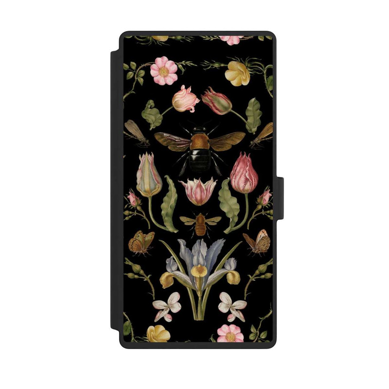 Galaxy S23 Ultra NIVOflip Fleurs Sauvages et Abeilles Fond Noir