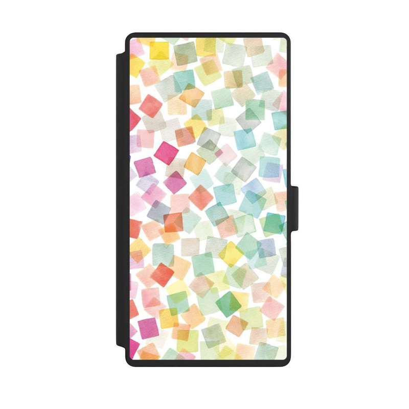 Galaxy S23 Ultra NIVOflip Konfetti geometrische Plaids Regenbogen