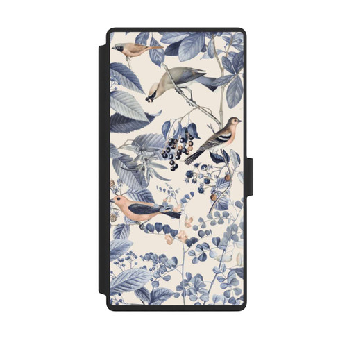 Samsung Galaxy S23 Ultra NIVOflip Vögel und Beeren in Beige