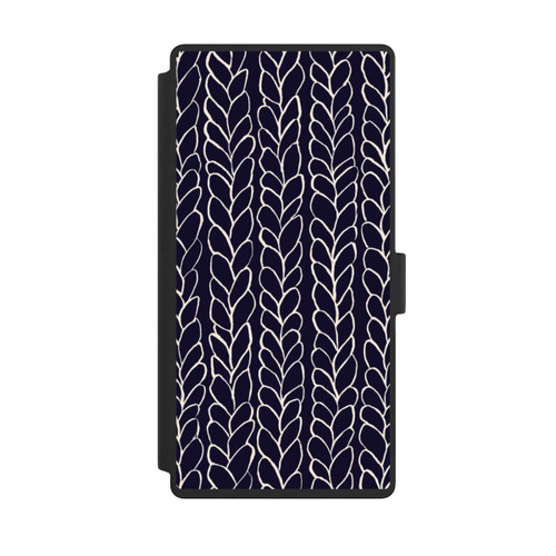 Samsung Galaxy S23 Ultra NIVOflip gezeichnete Wollzöpfe Marine