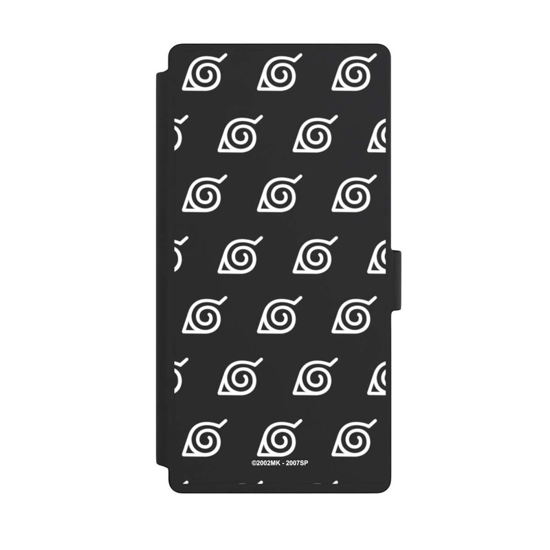 Galaxy S23 Ultra NIVOflip Konoha Pattern Blanc sur Fond Transparent