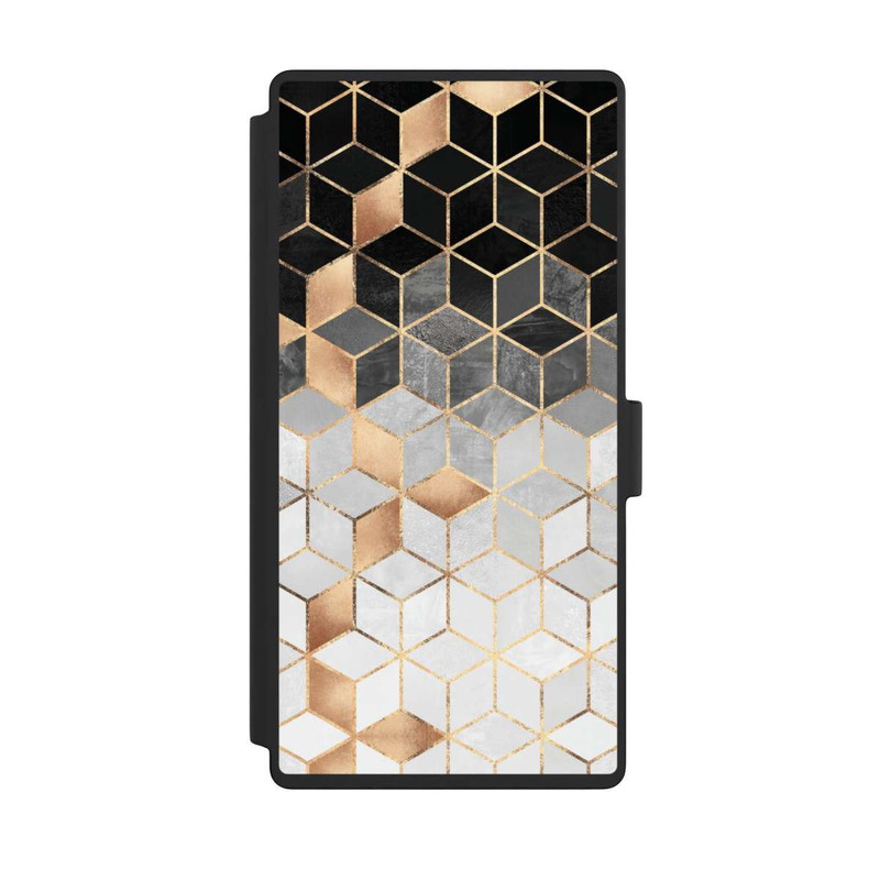 Galaxy S23 Ultra NIVOflip Cubes Sombres & Dorés
