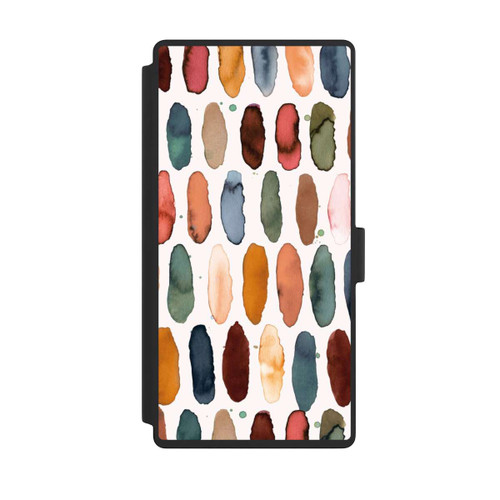 Samsung Galaxy S23 Ultra NIVOflip Aquarellstriche aus mineralischem Terrakotta