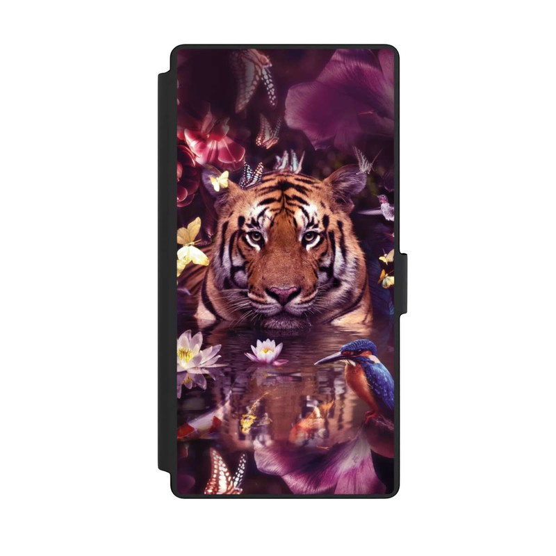 Galaxy S23 Ultra NIVOflip Tiger Blumenrahmen
