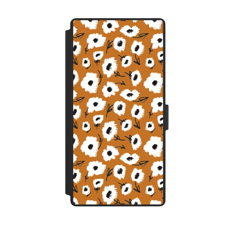 Galaxy S23 Ultra NIVOflip Blumenmuster Ocker