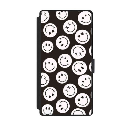 Samsung Galaxy S23 Ultra NIVOflip Smiles Emotes Pattern Black And White