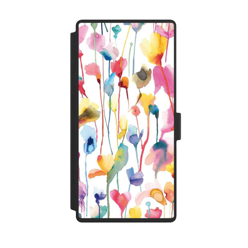 Samsung Galaxy S23 Ultra NIVOflip Aquarell Wildblumen bunt