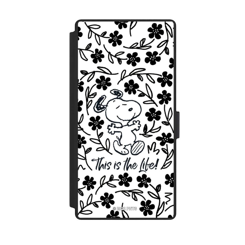 Galaxy S23 Ultra NIVOflip Snoopy This Is The Life Noir & Blanc