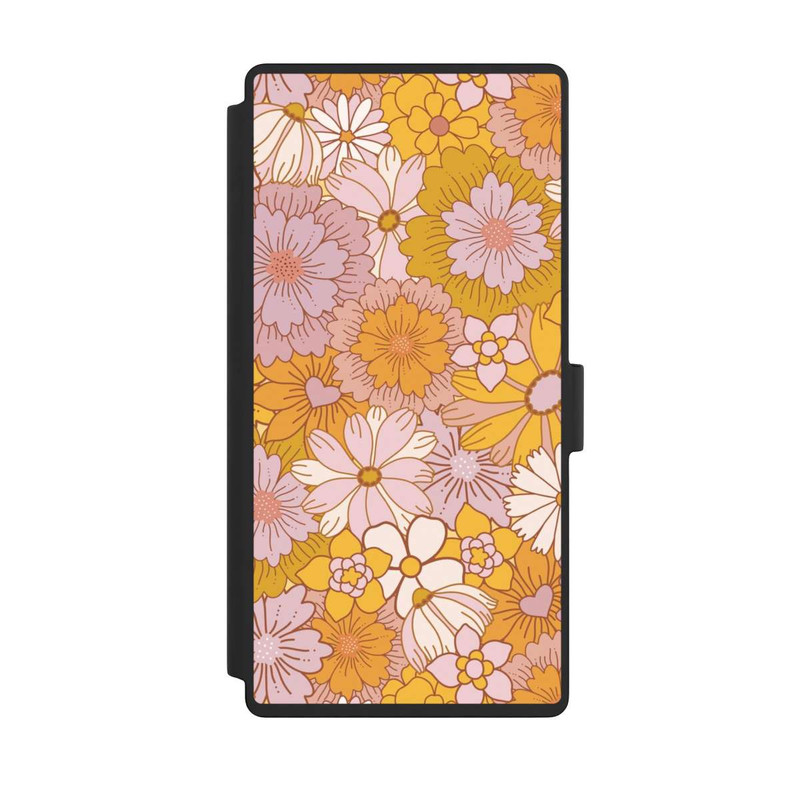 Galaxy S23 Ultra NIVOflip Retro Blumentapete Gelb