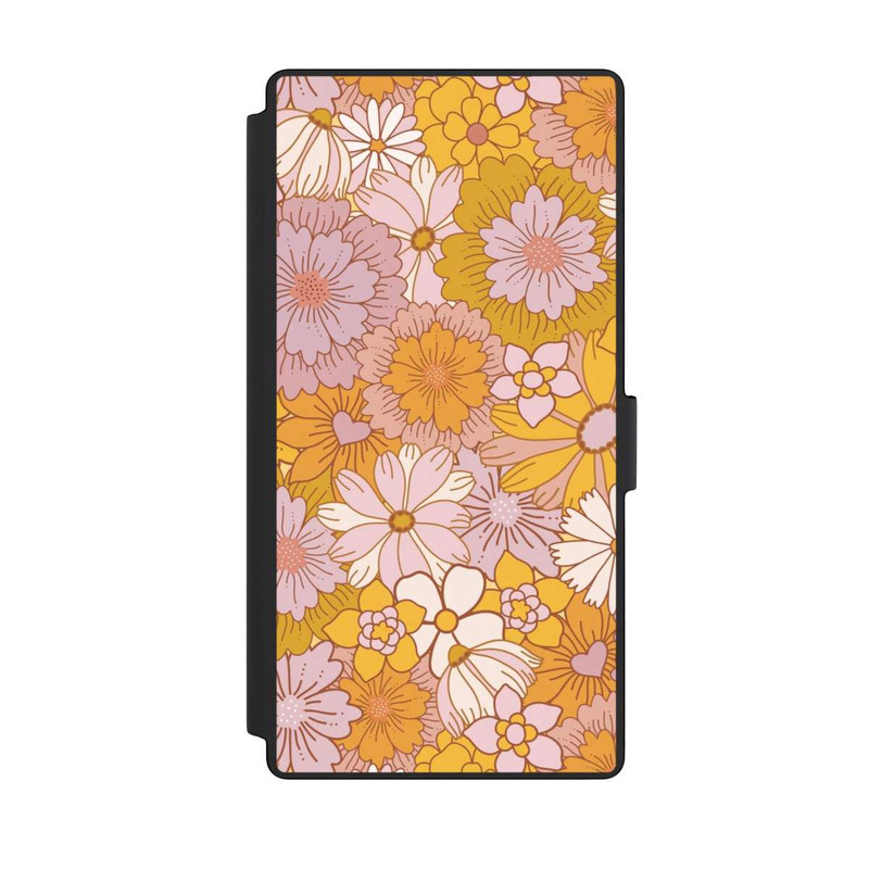 Galaxy S23 Ultra NIVOflip Fleurs Rétro Jaunes