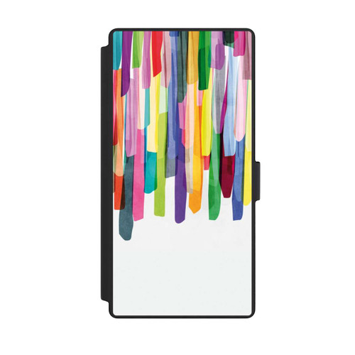 Samsung Galaxy S23 Ultra NIVOflip Rayures colorées fond blanc