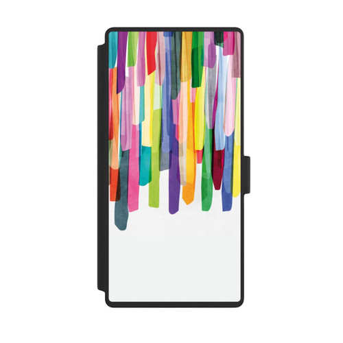 Samsung Galaxy S23 Ultra NIVOflip Bunte Streifen Weißer Hintergrund