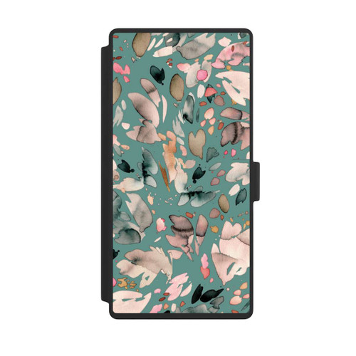 Samsung Galaxy S23 Ultra NIVOflip Abstrakte Blumenblätter grün