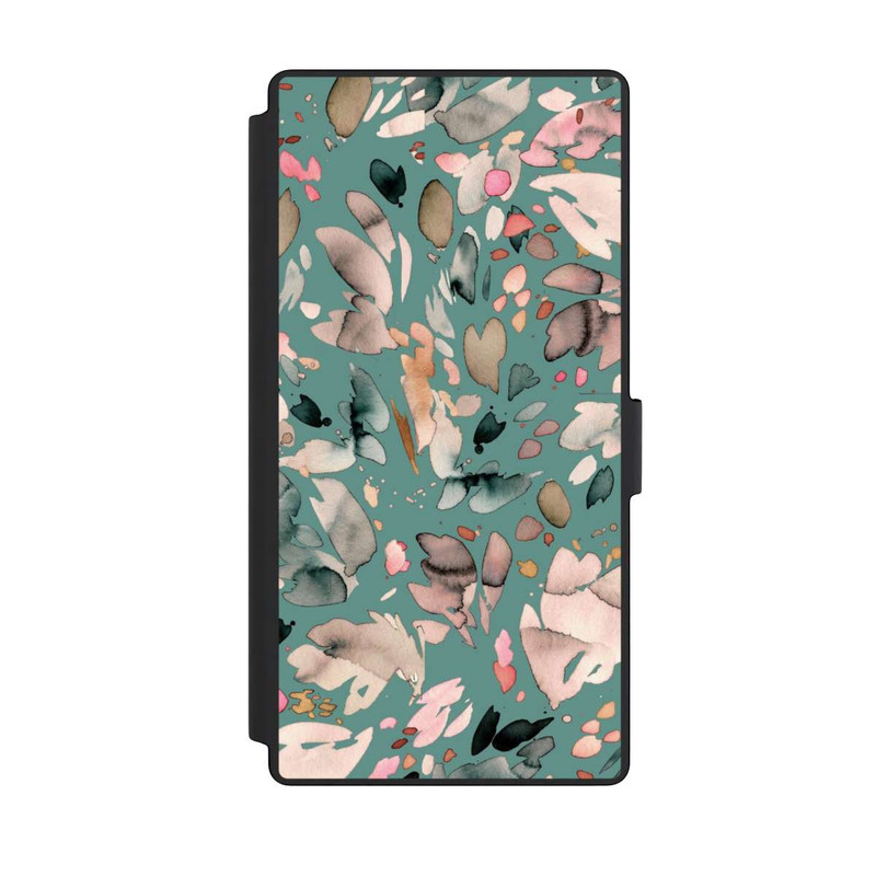 Galaxy S23 Ultra NIVOflip Abstrakte Blumenblätter grün