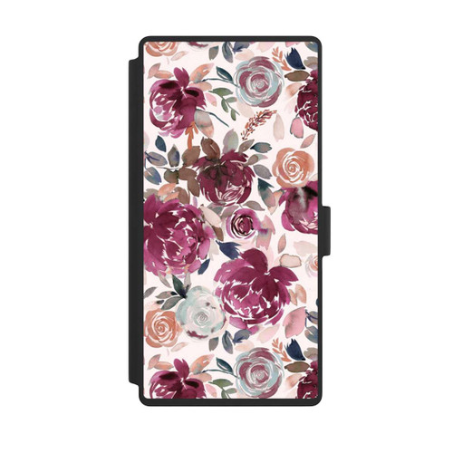 Samsung Galaxy S23 Ultra NIVOflip Herbstpfingstrosen und Rosen in Rosa