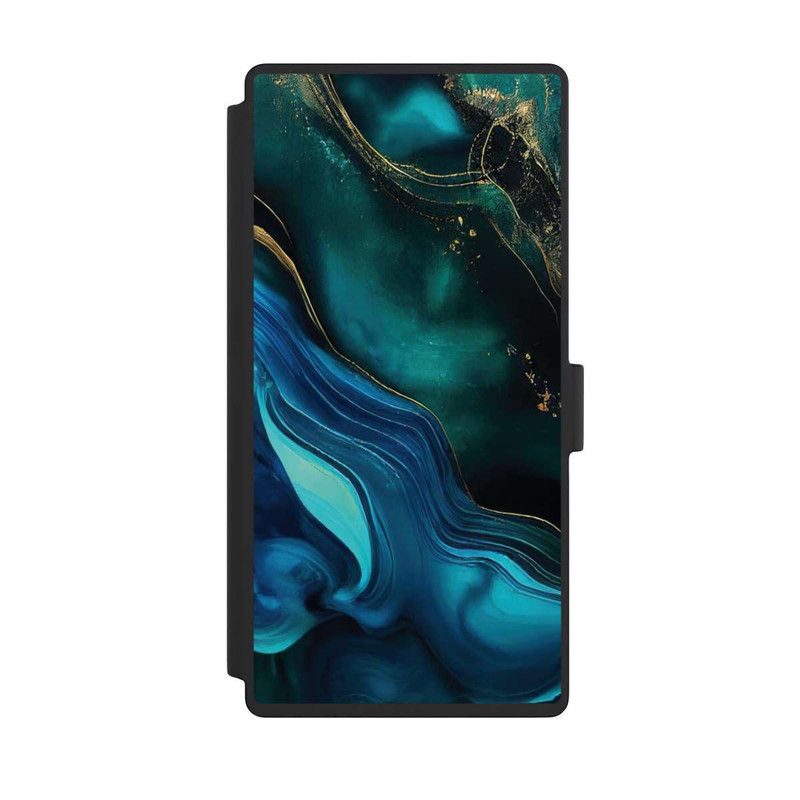 Galaxy S23 Ultra NIVOflip Encre bleue et dorée