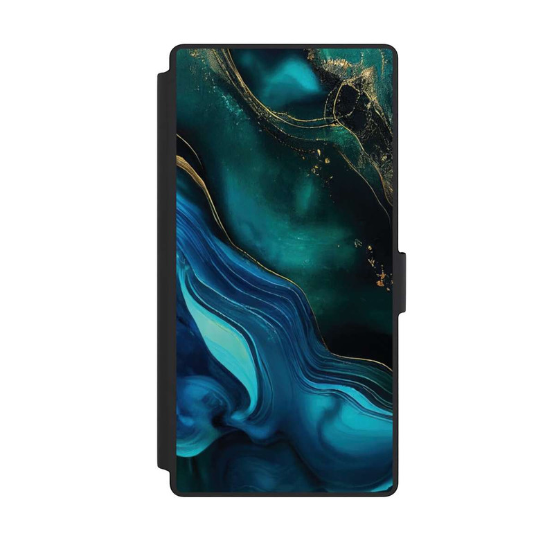 Galaxy S23 Ultra NIVOflip Encre bleue et dorée avec IA