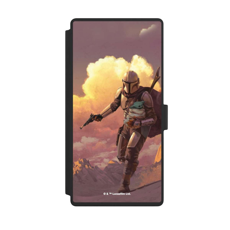 Galaxy S23 Ultra NIVOflip Der Mandalorianer und Grogu Sonnenguntergang Wolken