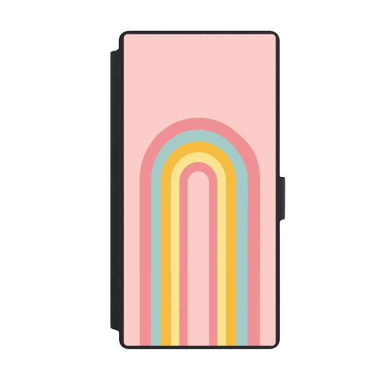 Galaxy S23 Ultra NIVOflip Arc-en-ciel rose pastel long