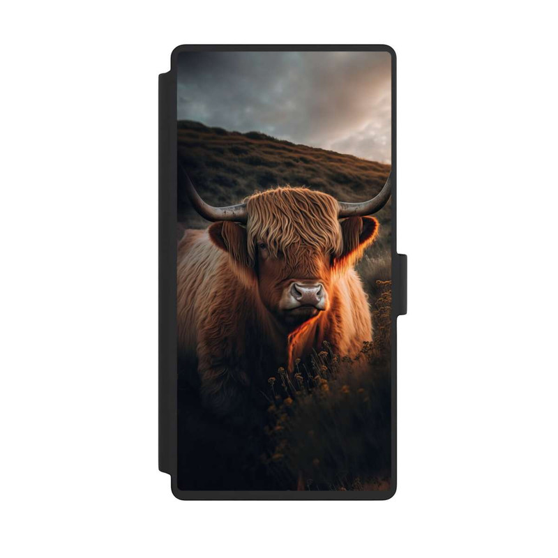 Galaxy S23 Ultra NIVOflip Vache Highland avec de grandes cornes avec IA