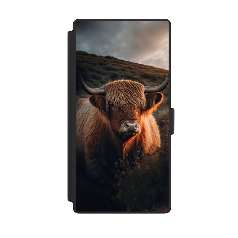Galaxy S23 Ultra NIVOflip Vache Highland avec de grandes cornes avec IA