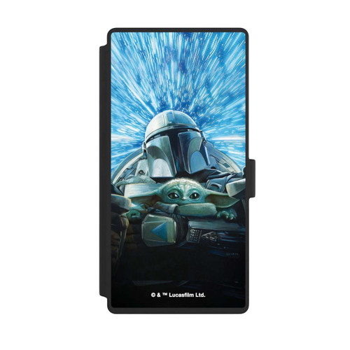 Samsung Galaxy S23 Ultra NIVOflip Grogu und Mando Flying Blue
