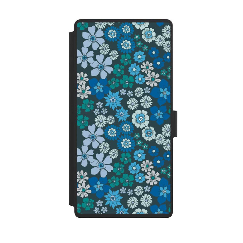 Galaxy S23 Ultra NIVOflip Fleurs bleues DeinDesign