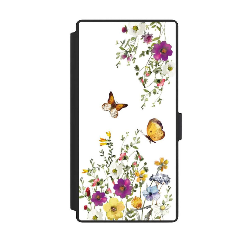 Galaxy S23 Ultra NIVOflip Schmetterlinge und bunte Blumen
