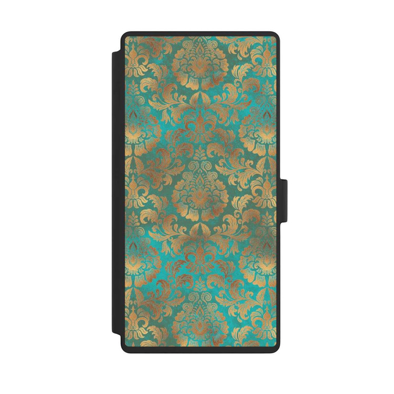 Galaxy S23 Ultra NIVOflip Papier Peint Damassé Turquoise