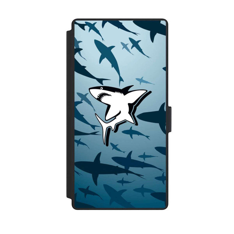 Galaxy S23 Ultra NIVOflip Haie Muster Blau