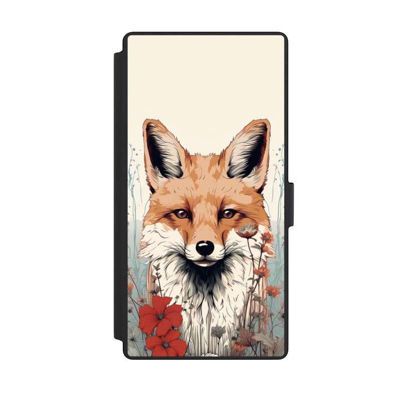 Galaxy S23 Ultra NIVOflip Renard avec des fleurs