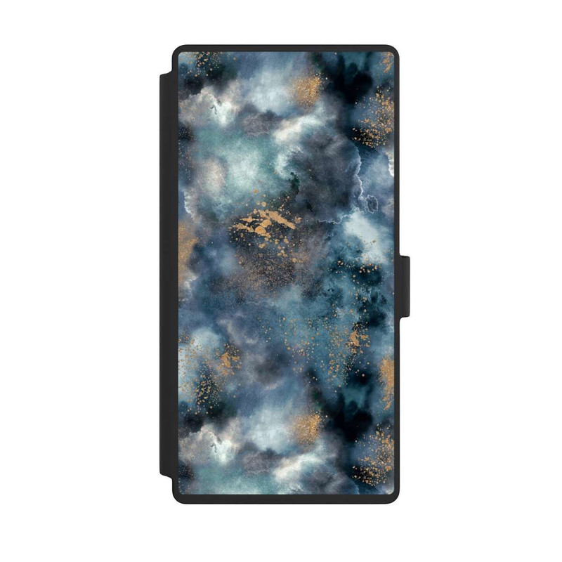 Galaxy S23 Ultra NIVOflip Smoky Marble Watercolor Navy