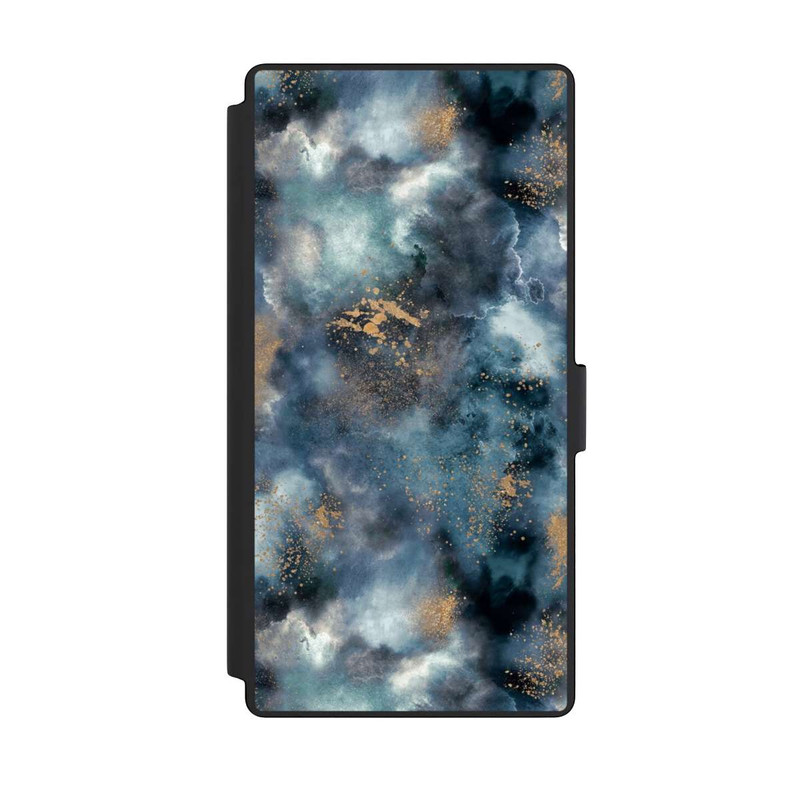 Galaxy S23 Ultra NIVOflip Smoky Marble Watercolor Navy