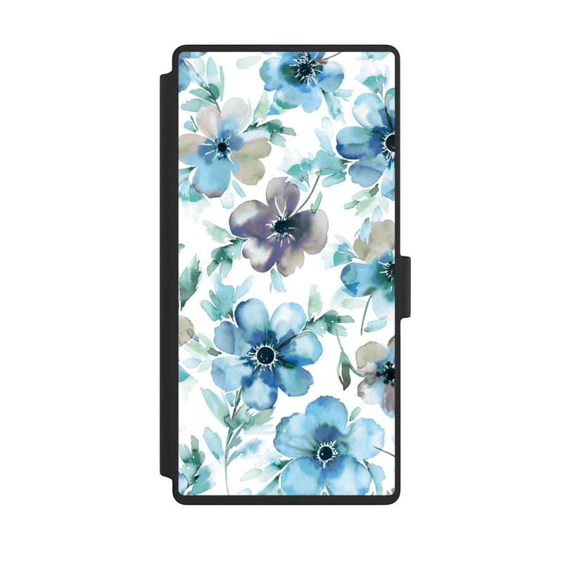 Galaxy S23 Ultra NIVOflip Motif de fleurs bleues Tendance