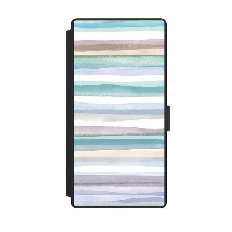 Galaxy S23 Ultra NIVOflip Pastellfarbene Streifen Blau