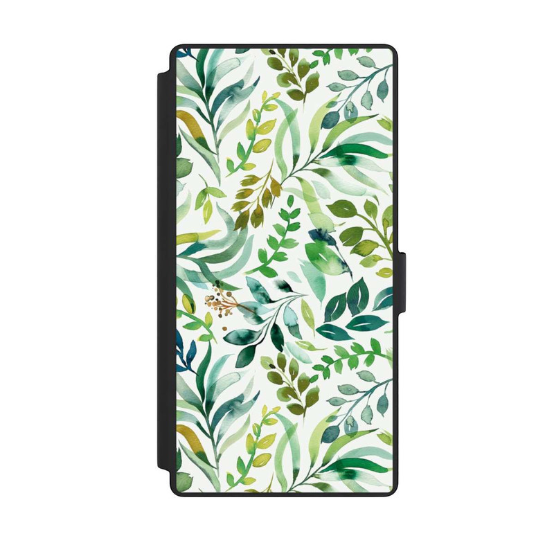 Galaxy S23 Ultra NIVOflip Aquarell Palmenblätter Botanisch Grün