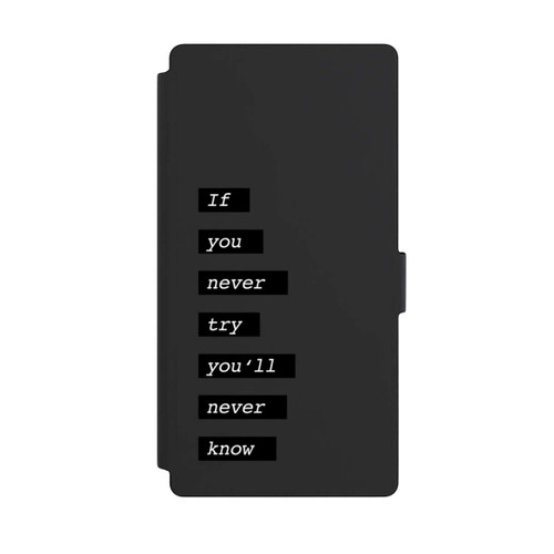 Samsung Galaxy S23 Ultra NIVOflip If You Try Black Transparent